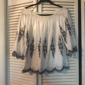 White Embroidered Blouse